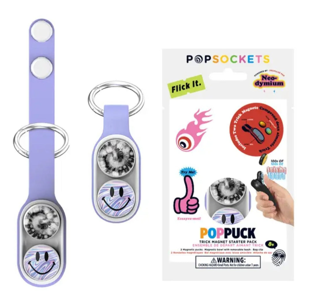 Pop puck fidget key chain