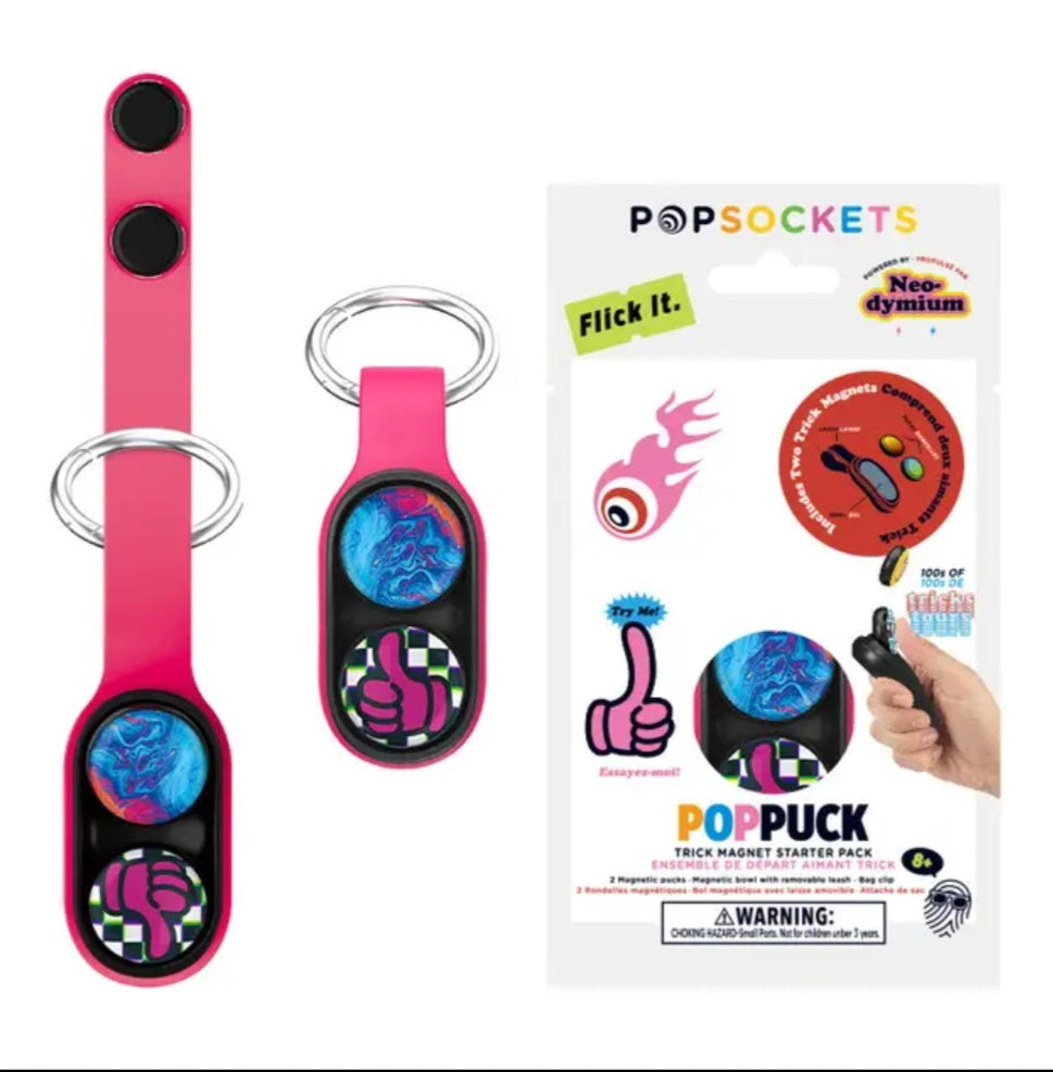 Pop puck fidget key chain